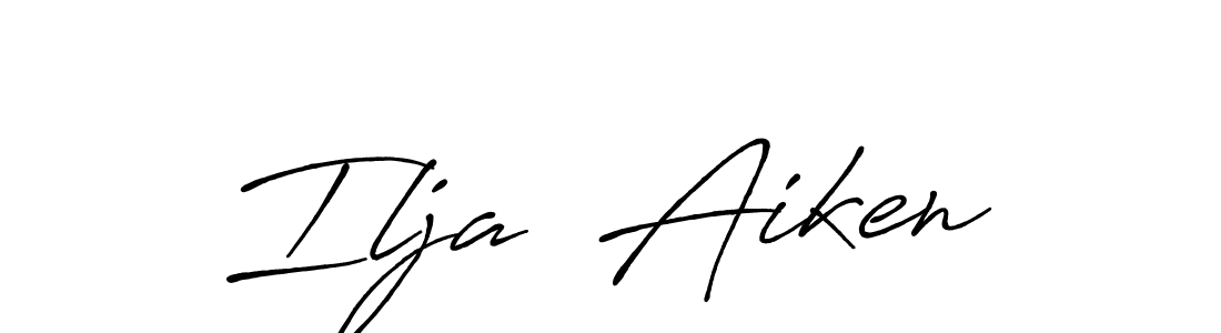 This is the best signature style for the Ilja  Aiken name. Also you like these signature font (Antro_Vectra_Bolder). Mix name signature. Ilja  Aiken signature style 7 images and pictures png