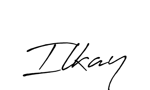 Use a signature maker to create a handwritten signature online. With this signature software, you can design (Antro_Vectra_Bolder) your own signature for name Ilkay. Ilkay signature style 7 images and pictures png