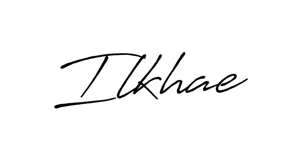 How to make Ilkhae name signature. Use Antro_Vectra_Bolder style for creating short signs online. This is the latest handwritten sign. Ilkhae signature style 7 images and pictures png