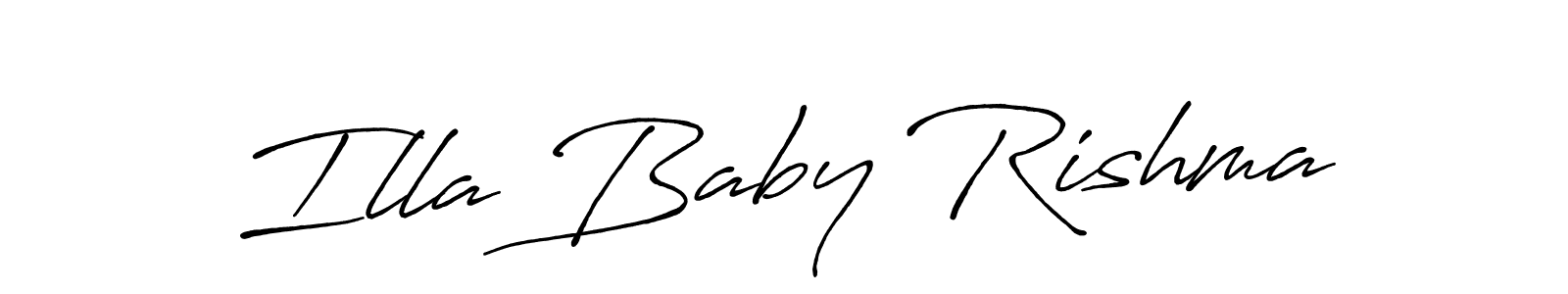 Similarly Antro_Vectra_Bolder is the best handwritten signature design. Signature creator online .You can use it as an online autograph creator for name Illa Baby Rishma. Illa Baby Rishma signature style 7 images and pictures png