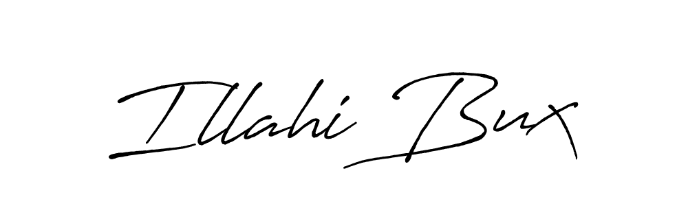 Use a signature maker to create a handwritten signature online. With this signature software, you can design (Antro_Vectra_Bolder) your own signature for name Illahi Bux. Illahi Bux signature style 7 images and pictures png