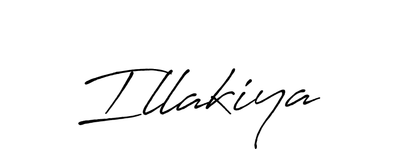 How to make Illakiya signature? Antro_Vectra_Bolder is a professional autograph style. Create handwritten signature for Illakiya name. Illakiya signature style 7 images and pictures png