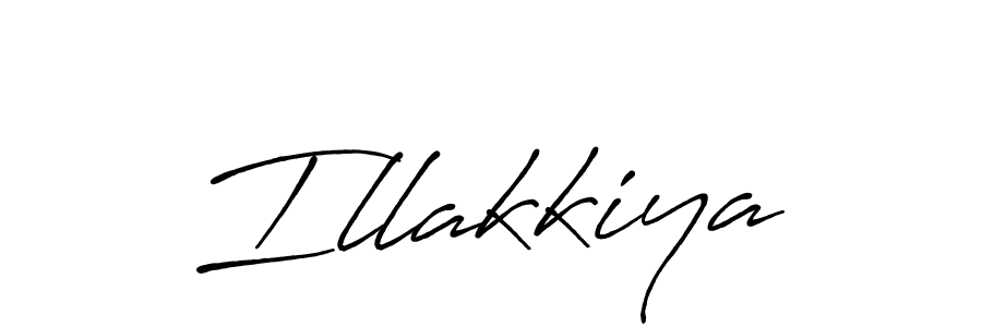 Use a signature maker to create a handwritten signature online. With this signature software, you can design (Antro_Vectra_Bolder) your own signature for name Illakkiya. Illakkiya signature style 7 images and pictures png