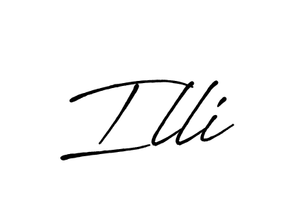 Design your own signature with our free online signature maker. With this signature software, you can create a handwritten (Antro_Vectra_Bolder) signature for name Illi. Illi signature style 7 images and pictures png