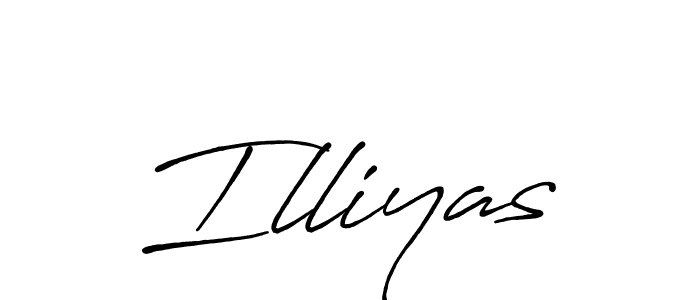 The best way (Antro_Vectra_Bolder) to make a short signature is to pick only two or three words in your name. The name Illiyas include a total of six letters. For converting this name. Illiyas signature style 7 images and pictures png