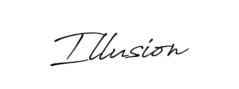 Make a beautiful signature design for name Illusion. With this signature (Antro_Vectra_Bolder) style, you can create a handwritten signature for free. Illusion signature style 7 images and pictures png