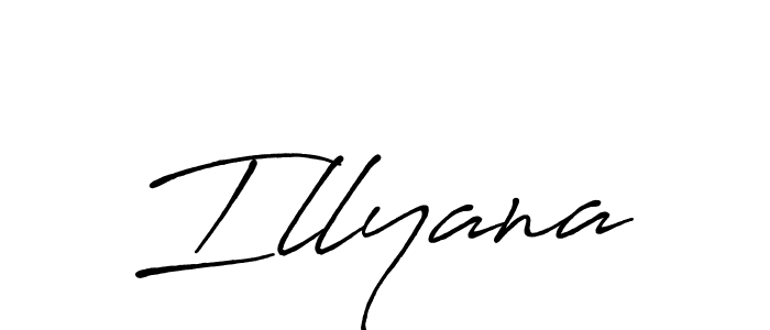 Illyana stylish signature style. Best Handwritten Sign (Antro_Vectra_Bolder) for my name. Handwritten Signature Collection Ideas for my name Illyana. Illyana signature style 7 images and pictures png