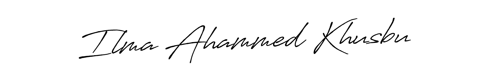 Also You can easily find your signature by using the search form. We will create Ilma Ahammed Khusbu name handwritten signature images for you free of cost using Antro_Vectra_Bolder sign style. Ilma Ahammed Khusbu signature style 7 images and pictures png