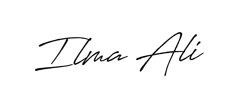 Antro_Vectra_Bolder is a professional signature style that is perfect for those who want to add a touch of class to their signature. It is also a great choice for those who want to make their signature more unique. Get Ilma Ali name to fancy signature for free. Ilma Ali signature style 7 images and pictures png