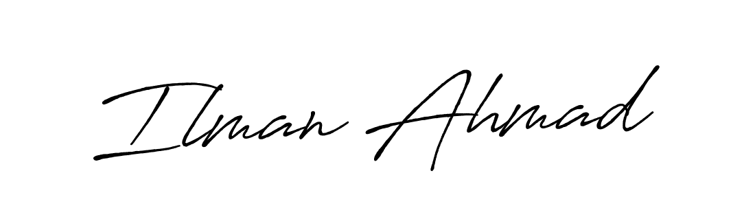 How to make Ilman Ahmad signature? Antro_Vectra_Bolder is a professional autograph style. Create handwritten signature for Ilman Ahmad name. Ilman Ahmad signature style 7 images and pictures png