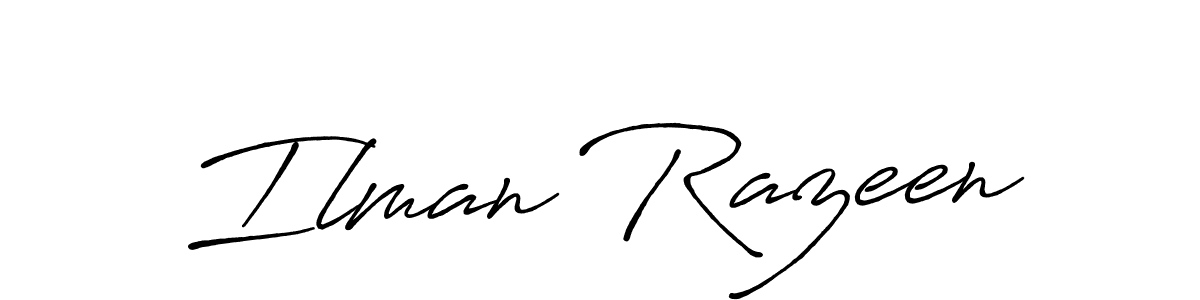 How to make Ilman Razeen signature? Antro_Vectra_Bolder is a professional autograph style. Create handwritten signature for Ilman Razeen name. Ilman Razeen signature style 7 images and pictures png