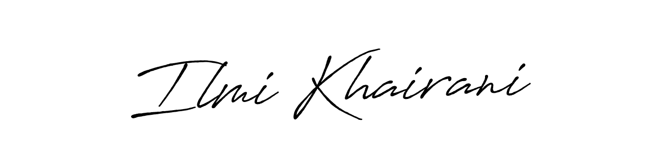 Also You can easily find your signature by using the search form. We will create Ilmi Khairani name handwritten signature images for you free of cost using Antro_Vectra_Bolder sign style. Ilmi Khairani signature style 7 images and pictures png
