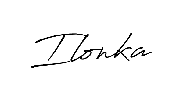 How to make Ilonka signature? Antro_Vectra_Bolder is a professional autograph style. Create handwritten signature for Ilonka name. Ilonka signature style 7 images and pictures png