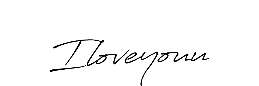 Use a signature maker to create a handwritten signature online. With this signature software, you can design (Antro_Vectra_Bolder) your own signature for name Iloveyouu. Iloveyouu signature style 7 images and pictures png