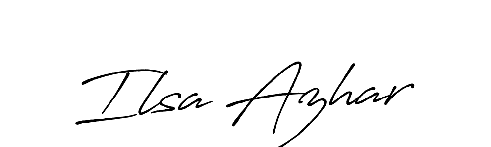 Antro_Vectra_Bolder is a professional signature style that is perfect for those who want to add a touch of class to their signature. It is also a great choice for those who want to make their signature more unique. Get Ilsa Azhar name to fancy signature for free. Ilsa Azhar signature style 7 images and pictures png