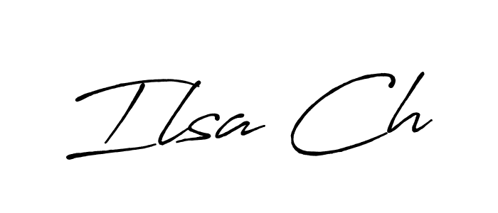 Ilsa Ch stylish signature style. Best Handwritten Sign (Antro_Vectra_Bolder) for my name. Handwritten Signature Collection Ideas for my name Ilsa Ch. Ilsa Ch signature style 7 images and pictures png