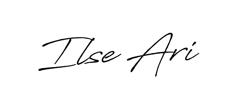 How to make Ilse Ari name signature. Use Antro_Vectra_Bolder style for creating short signs online. This is the latest handwritten sign. Ilse Ari signature style 7 images and pictures png