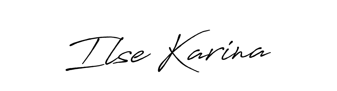 Make a short Ilse Karina signature style. Manage your documents anywhere anytime using Antro_Vectra_Bolder. Create and add eSignatures, submit forms, share and send files easily. Ilse Karina signature style 7 images and pictures png