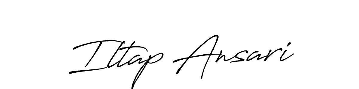 The best way (Antro_Vectra_Bolder) to make a short signature is to pick only two or three words in your name. The name Iltap Ansari include a total of six letters. For converting this name. Iltap Ansari signature style 7 images and pictures png