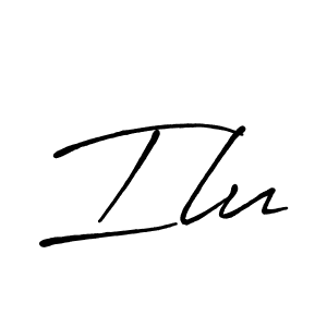 How to make Ilu signature? Antro_Vectra_Bolder is a professional autograph style. Create handwritten signature for Ilu name. Ilu signature style 7 images and pictures png