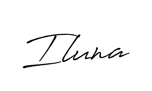 Create a beautiful signature design for name Iluna. With this signature (Antro_Vectra_Bolder) fonts, you can make a handwritten signature for free. Iluna signature style 7 images and pictures png