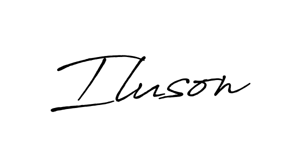 Also You can easily find your signature by using the search form. We will create Iluson name handwritten signature images for you free of cost using Antro_Vectra_Bolder sign style. Iluson signature style 7 images and pictures png