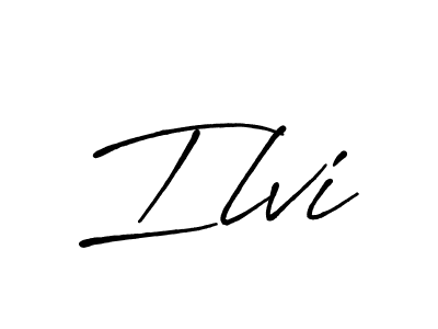 Make a beautiful signature design for name Ilvi. With this signature (Antro_Vectra_Bolder) style, you can create a handwritten signature for free. Ilvi signature style 7 images and pictures png