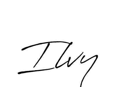if you are searching for the best signature style for your name Ilvy. so please give up your signature search. here we have designed multiple signature styles  using Antro_Vectra_Bolder. Ilvy signature style 7 images and pictures png