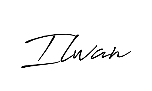 Make a beautiful signature design for name Ilwan. With this signature (Antro_Vectra_Bolder) style, you can create a handwritten signature for free. Ilwan signature style 7 images and pictures png
