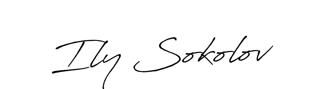 Design your own signature with our free online signature maker. With this signature software, you can create a handwritten (Antro_Vectra_Bolder) signature for name Ily Sokolov. Ily Sokolov signature style 7 images and pictures png