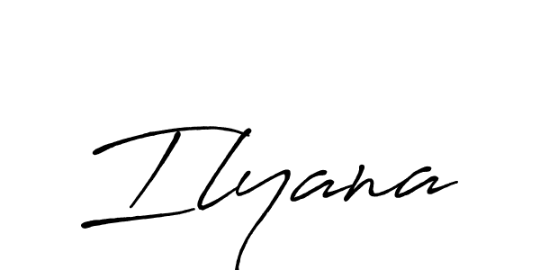 Create a beautiful signature design for name Ilyana. With this signature (Antro_Vectra_Bolder) fonts, you can make a handwritten signature for free. Ilyana signature style 7 images and pictures png