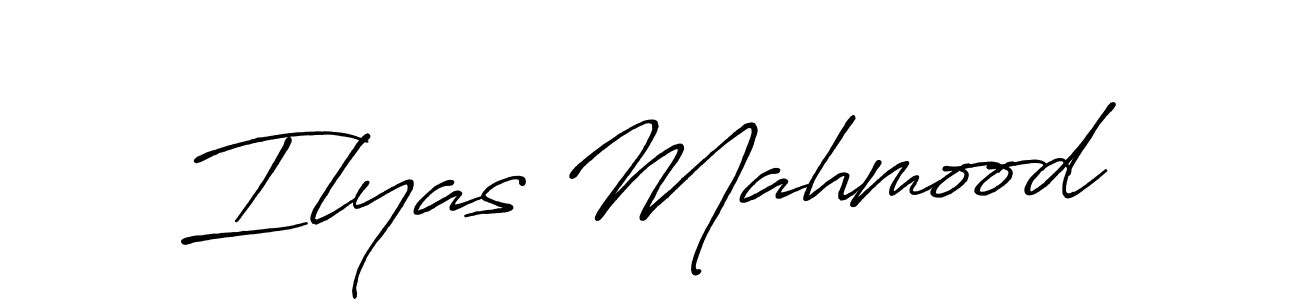 How to make Ilyas Mahmood signature? Antro_Vectra_Bolder is a professional autograph style. Create handwritten signature for Ilyas Mahmood name. Ilyas Mahmood signature style 7 images and pictures png