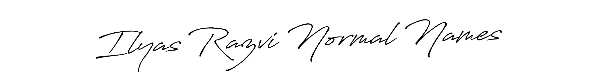 Design your own signature with our free online signature maker. With this signature software, you can create a handwritten (Antro_Vectra_Bolder) signature for name Ilyas Razvi Normal Names. Ilyas Razvi Normal Names signature style 7 images and pictures png