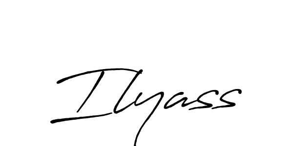 Make a beautiful signature design for name Ilyass. With this signature (Antro_Vectra_Bolder) style, you can create a handwritten signature for free. Ilyass signature style 7 images and pictures png