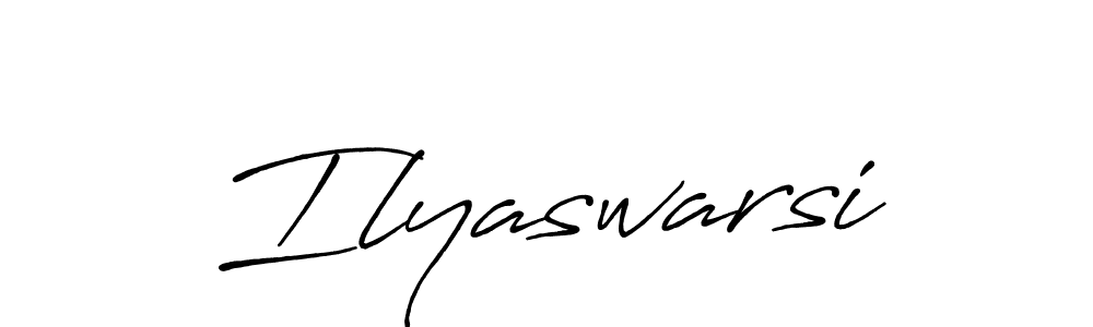 Also You can easily find your signature by using the search form. We will create Ilyaswarsi name handwritten signature images for you free of cost using Antro_Vectra_Bolder sign style. Ilyaswarsi signature style 7 images and pictures png