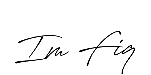 Use a signature maker to create a handwritten signature online. With this signature software, you can design (Antro_Vectra_Bolder) your own signature for name Im Fiq. Im Fiq signature style 7 images and pictures png