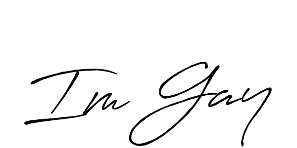 Create a beautiful signature design for name Im Gay. With this signature (Antro_Vectra_Bolder) fonts, you can make a handwritten signature for free. Im Gay signature style 7 images and pictures png