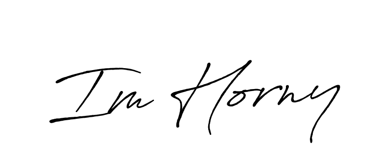 Create a beautiful signature design for name Im Horny. With this signature (Antro_Vectra_Bolder) fonts, you can make a handwritten signature for free. Im Horny signature style 7 images and pictures png