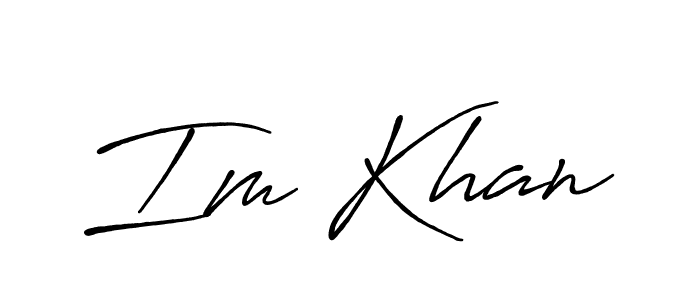 Create a beautiful signature design for name Im Khan. With this signature (Antro_Vectra_Bolder) fonts, you can make a handwritten signature for free. Im Khan signature style 7 images and pictures png