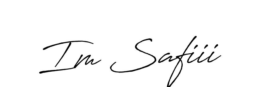 Use a signature maker to create a handwritten signature online. With this signature software, you can design (Antro_Vectra_Bolder) your own signature for name Im Safiii. Im Safiii signature style 7 images and pictures png