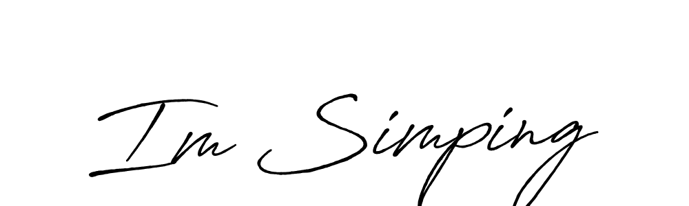 Antro_Vectra_Bolder is a professional signature style that is perfect for those who want to add a touch of class to their signature. It is also a great choice for those who want to make their signature more unique. Get Im Simping name to fancy signature for free. Im Simping signature style 7 images and pictures png