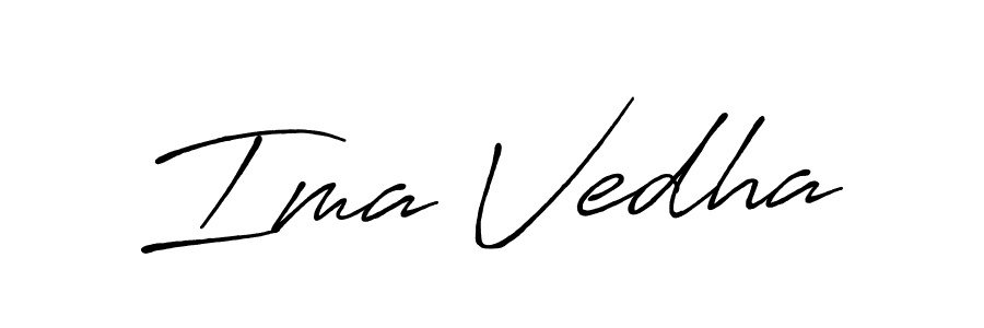 Use a signature maker to create a handwritten signature online. With this signature software, you can design (Antro_Vectra_Bolder) your own signature for name Ima Vedha. Ima Vedha signature style 7 images and pictures png