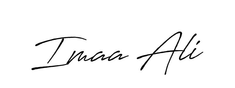 Use a signature maker to create a handwritten signature online. With this signature software, you can design (Antro_Vectra_Bolder) your own signature for name Imaa Ali. Imaa Ali signature style 7 images and pictures png