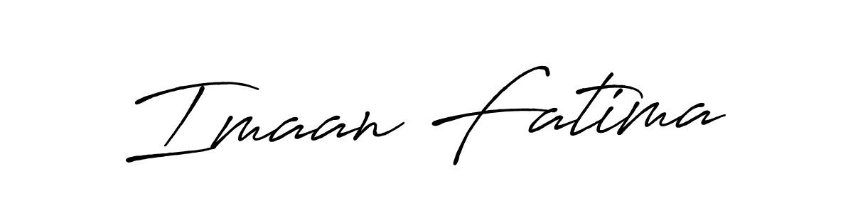 Create a beautiful signature design for name Imaan Fatima. With this signature (Antro_Vectra_Bolder) fonts, you can make a handwritten signature for free. Imaan Fatima signature style 7 images and pictures png