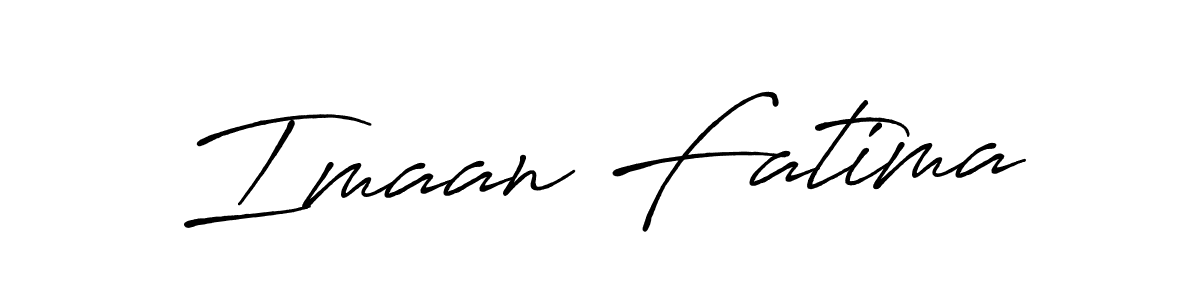 Create a beautiful signature design for name Imaan Fatima. With this signature (Antro_Vectra_Bolder) fonts, you can make a handwritten signature for free. Imaan Fatima signature style 7 images and pictures png