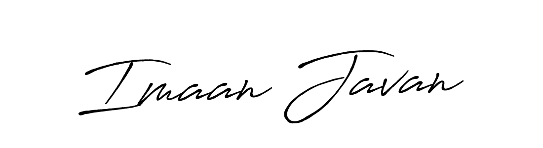 Create a beautiful signature design for name Imaan Javan. With this signature (Antro_Vectra_Bolder) fonts, you can make a handwritten signature for free. Imaan Javan signature style 7 images and pictures png