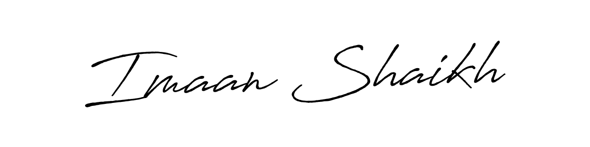 How to make Imaan Shaikh name signature. Use Antro_Vectra_Bolder style for creating short signs online. This is the latest handwritten sign. Imaan Shaikh signature style 7 images and pictures png