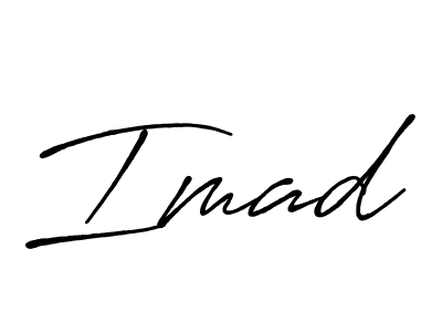 Design your own signature with our free online signature maker. With this signature software, you can create a handwritten (Antro_Vectra_Bolder) signature for name Imad. Imad signature style 7 images and pictures png