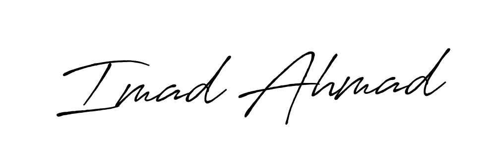 Also we have Imad Ahmad name is the best signature style. Create professional handwritten signature collection using Antro_Vectra_Bolder autograph style. Imad Ahmad signature style 7 images and pictures png