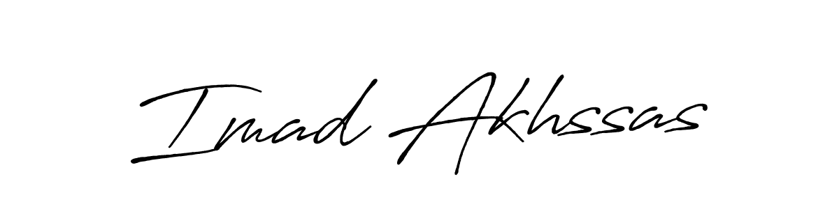 Imad Akhssas stylish signature style. Best Handwritten Sign (Antro_Vectra_Bolder) for my name. Handwritten Signature Collection Ideas for my name Imad Akhssas. Imad Akhssas signature style 7 images and pictures png